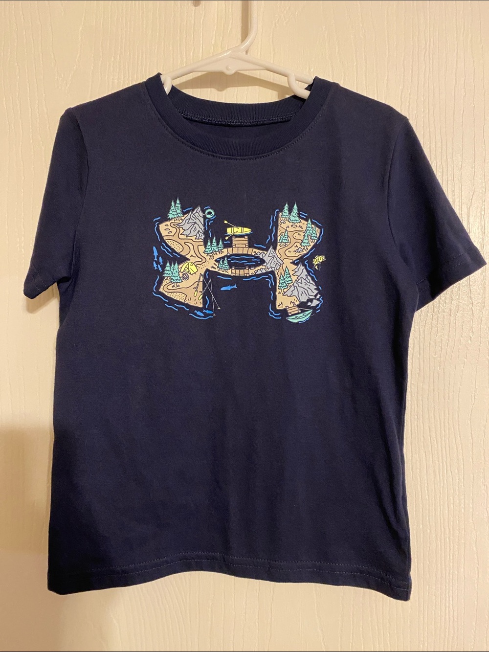 Under Armour Navy Short-Sleeve Tee with Outdoor Logo